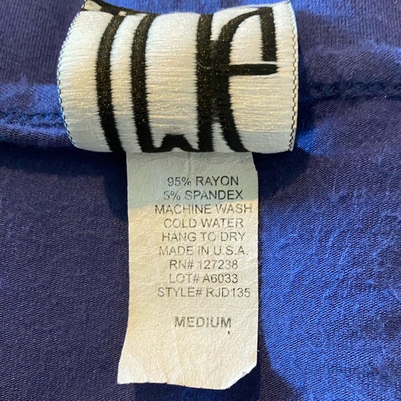 NWOT TMG New York Wrap Front Tied Faux Wrap Dress. Color Blue. Size M. - Picture 4 of 4